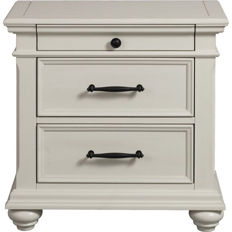 Wheldon Transitional Nightstand with USB Port Walker's Furniture